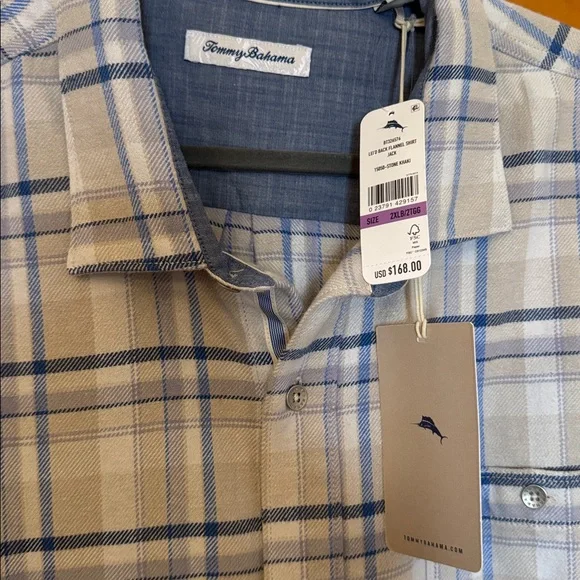 Tommy Bahama Lei’d Back Flannel Shirt Jacket - Picture 3 of 7